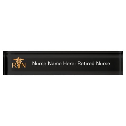 Classy Remüde Medical Nurse Desk Namplate Namensplakette (Vorderseite)