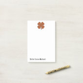 Classy Retro Irish Glück Kleeblatt Post-it Klebezettel (Auf Schreibtisch)