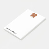 Classy Retro Irish Glück Kleeblatt Post-it Klebezettel (angewinkelt)