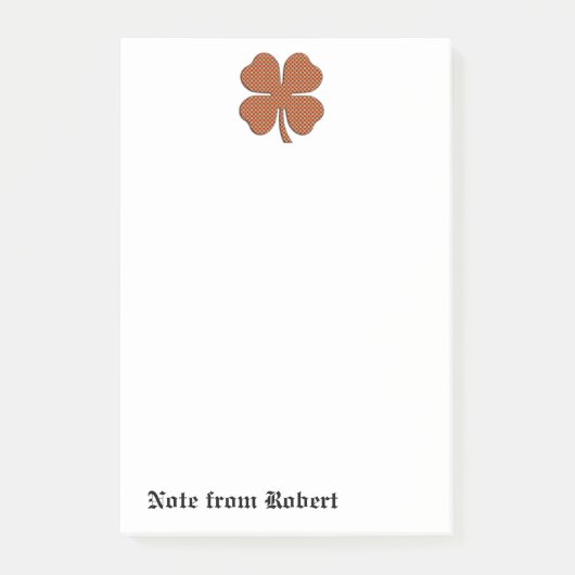 Classy Retro Irish Glück Kleeblatt Post-it Klebezettel (Vorderseite)