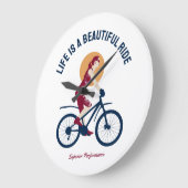 Classy Rider - Das Leben ist ein schöner Ausflug Große Wanduhr (Winkel)