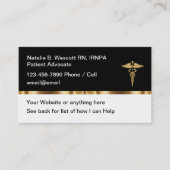 Classy RN Patient Advocate Medical Visitenkarte (Vorderseite)