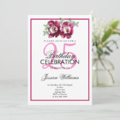 Classy Romantic Pink Orchids Geburtstag Einladung (Stehend Vorderseite)