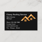 Classy Roofing Construction Business Cards Visitenkarte (Vorderseite)