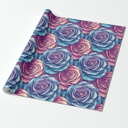 Classy Rose Blume Boho Wrapping Paper Geschenkpapier (Ungerollt)