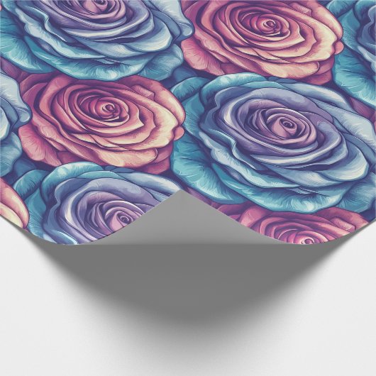 Classy Rose Blume Boho Wrapping Paper Geschenkpapier (Ecke)