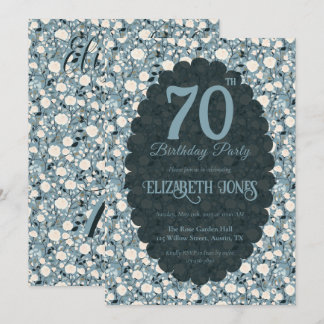 Classy Rose Floral Garden Birthday Party Einladung