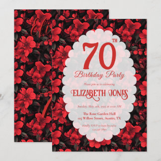 Classy Rose Flower 15Th Birthday Party Einladung