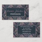 Classy Rose Gold Dreamcatcher Grau Muster Visitenkarte (Vorne/Hinten)