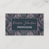 Classy Rose Gold Dreamcatcher Grau Muster Visitenkarte (Vorderseite)