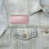 Classy Rose Gold Glitzer Template Namensschild (Beispiel)