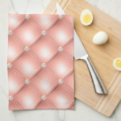 Classy Rose Gold, Imitate Diamant gespeist Geschirrtuch (Viertel Falte)