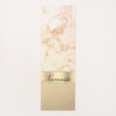 Classy Rose Gold Marmor Yogamatte (Rückseite)