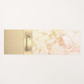Classy Rose Gold Marmor Yogamatte (Vorderseite (Horizontal))