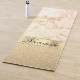 Classy Rose Gold Marmor Yogamatte