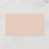 Classy Rose Gold Personal Concierge Business Cards Visitenkarte (Rückseite)