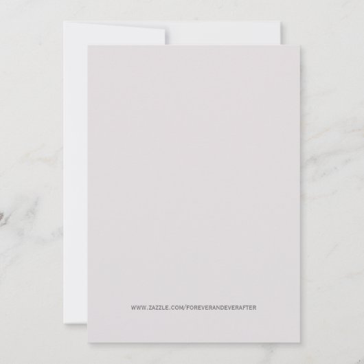 Classy Rose Thema Kinderdusche Einladung (Rückseite)