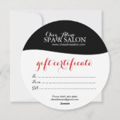 Classy Round Holiday Gift Certificates Feiertagskarte (Rückseite)