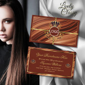Classy Royal Brown Gold Crown mit beeindruckendem  Visitenkarte