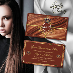 Classy Royal Brown Gold Crown mit beeindruckendem Visitenkarte
