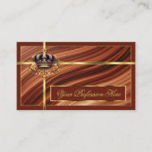 Classy Royal Brown Gold Crown Noby und beeindrucke Visitenkarte (Vorderseite)