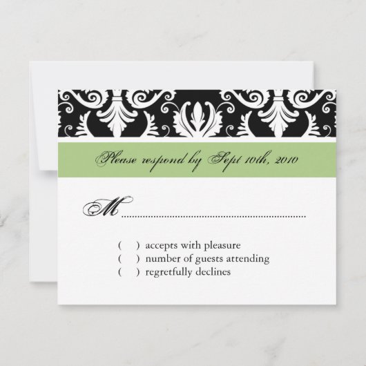 CLASSY RSVP CARDS KARTE (Rückseite)