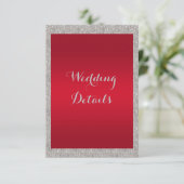 Classy Ruby Red & Funkelnd Bauble Christmas Begleitkarte (Stehend Vorderseite)
