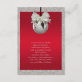 Classy Ruby Red & Sparkle Bauble Weihnachtsfeier Begleitkarte (Rückseite)