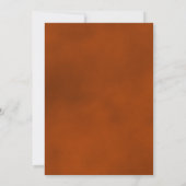 Classy Rust Orange Rose Hochzeit Probe Dinner Einladung (Rückseite)