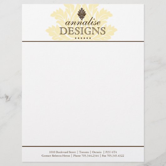 Classy Salon und Wellness-Center Letterhead Briefkopf (Vorderseite)