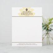 Classy Salon und Wellness-Center Letterhead Briefkopf (Stehend Vorderseite)