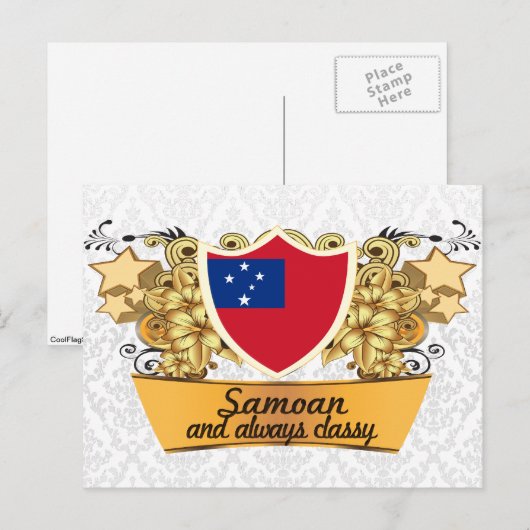 Classy Samoan Postkarte (Vorne/Hinten)