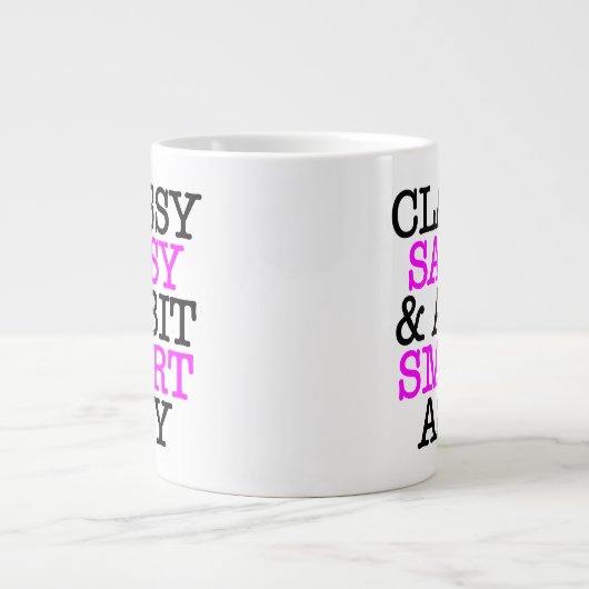 Classy Sassy and A Bit Smart Assy Jumbo Mug Jumbo-Tasse (Vorderseite)