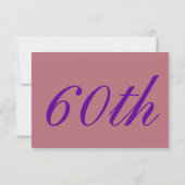 CLASSY & SASSY bei 60 RSVP Karte (Rückseite)