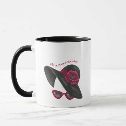 Classy, Sassy, Confident Lady Silouhette Tasse (Links)