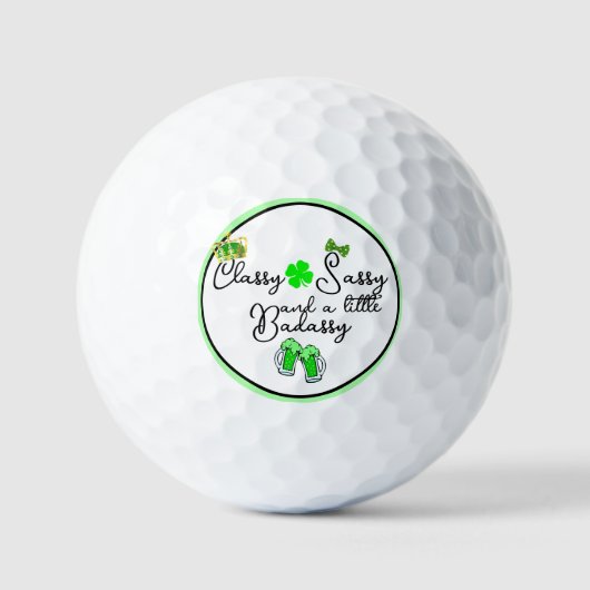Classy Sassy & ein kleiner Badassy St. Patrick's D Golfball (Vorderseite)