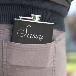 Classy Sassy Girl Text> Girl Hip Flask Flachmann