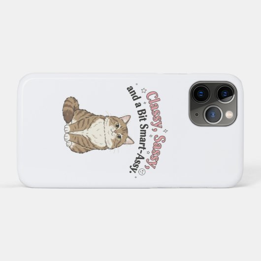 Classy, Sassy & Smart-Assy Cat Design Case-Mate iPhone Hülle (Rückseite (Horizontal))