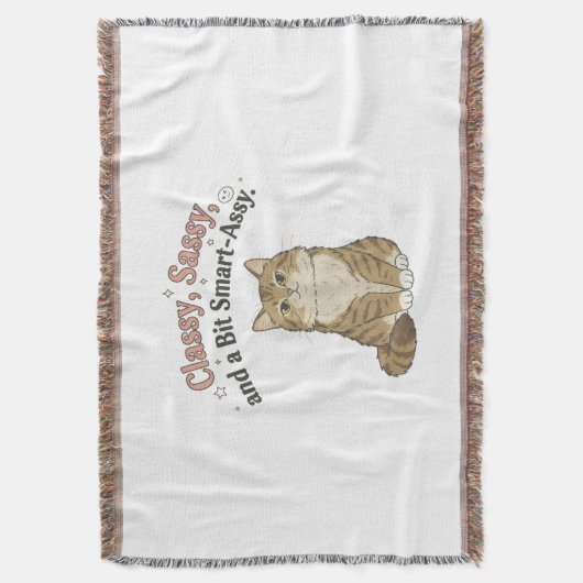 Classy, Sassy & Smart-Assy Cat Design Decke (Vorderseite Vertikal)