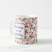 Classy Sassy Smart Assy Funny Joke Girly Spaß Kaffeetasse (Vorderseite Links)