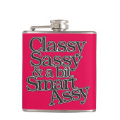 Classy Sassy und ein bisschen Smart Assy Flachmann (Vorderseite)