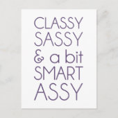 Classy Sassy und ein bisschen Smart Assy Postkarte (Vorderseite)