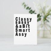Classy Sassy und ein bisschen Smart Assy Tshirts.p Postkarte (Stehend Vorderseite)