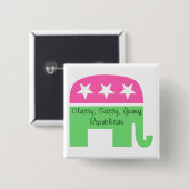 Classy, Sassy, Young Republikaner Button (Vorne & Hinten)