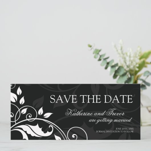 Classy Save the Date Hochzeit Einladung (Stehend Vorderseite)