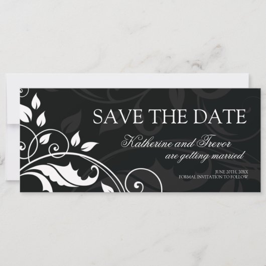 Classy Save the Date Hochzeit Einladung (Vorderseite)
