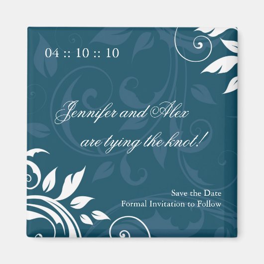 Classy Save the Date Wedding Magnet (Vorne)