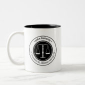 Classy Scales of Justice | Law Firm Zweifarbige Tasse (Links)