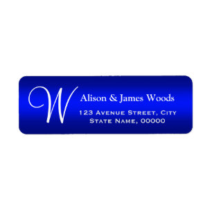 Classy Schlicht Blue Gradient Mit Monogramm Weddin