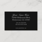 Classy Schwarz-weiß Bowtie Men's Wear Business Car Visitenkarte (Rückseite)